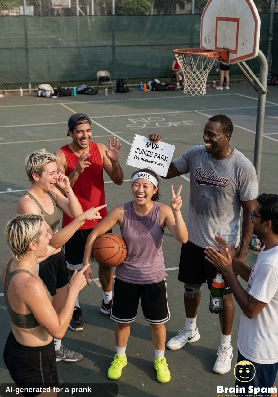 SHOCKING EXCLUSIVE: JUNIE PARK NAMED MVP IN PICKUP GAME WITH ZERO SCOREKEEPER, SENDING SHOCKWAVES THROUGH AMATEUR SPORTS