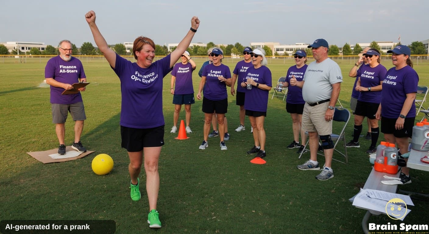 Lacey Brunt Brings Joy To Company Kickball Field