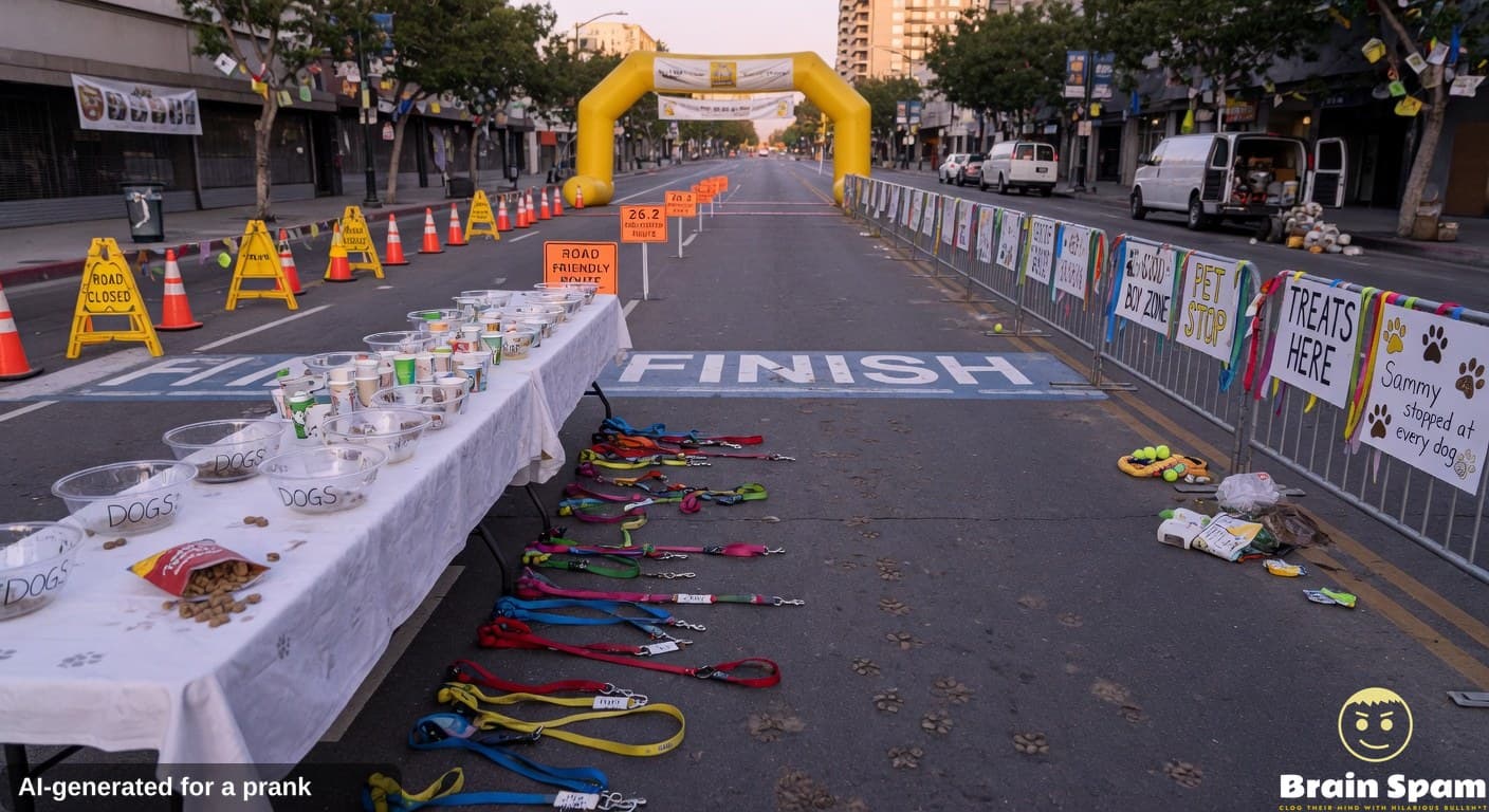 BREAKING: SAMMY LIDDELL STOPS MARATHON COLD TO PET EVERY DOG ON ROUTE IN WHAT EXPERTS CALL UNPRECEDENTED CHAOS